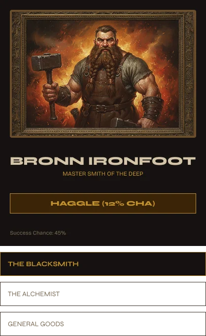Merchant portrait panel