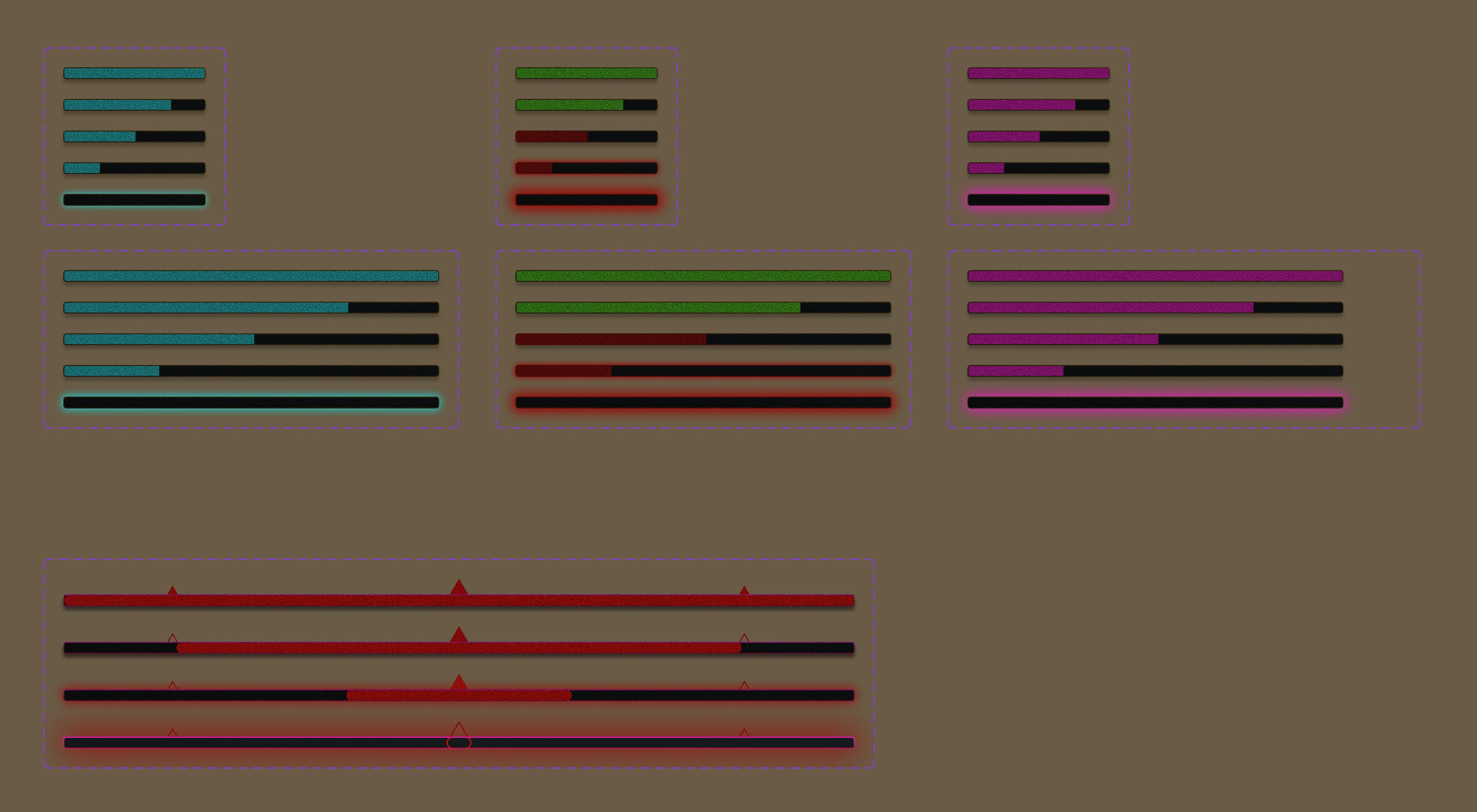 Status bars — HP, Stamina, Mana, Boss