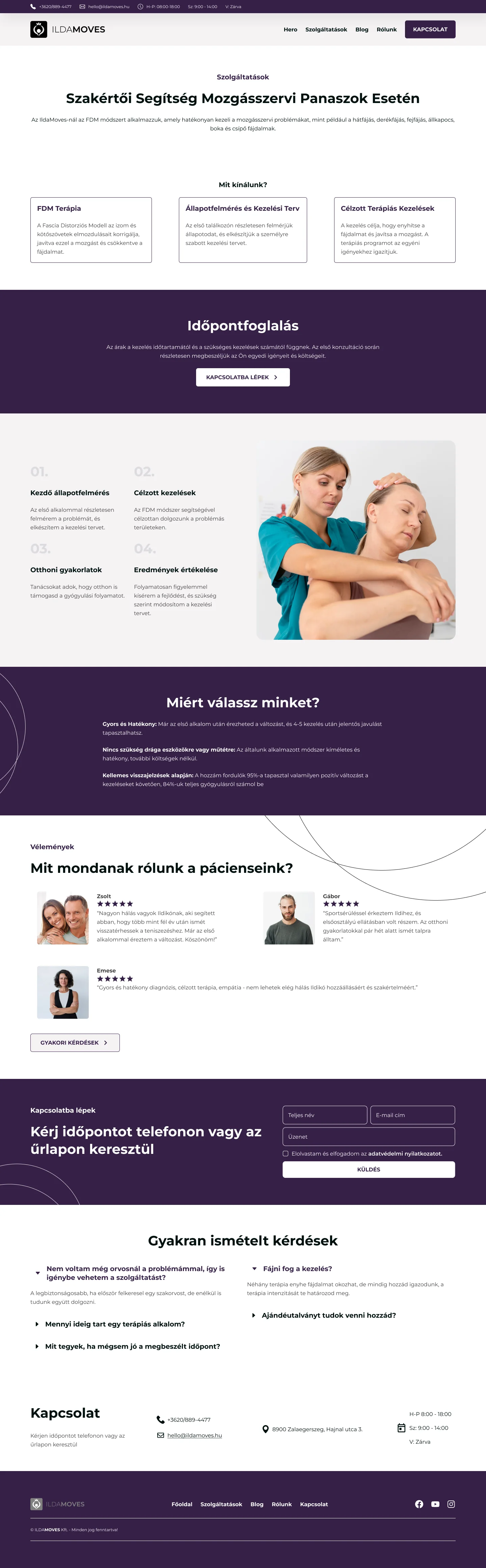 Services page