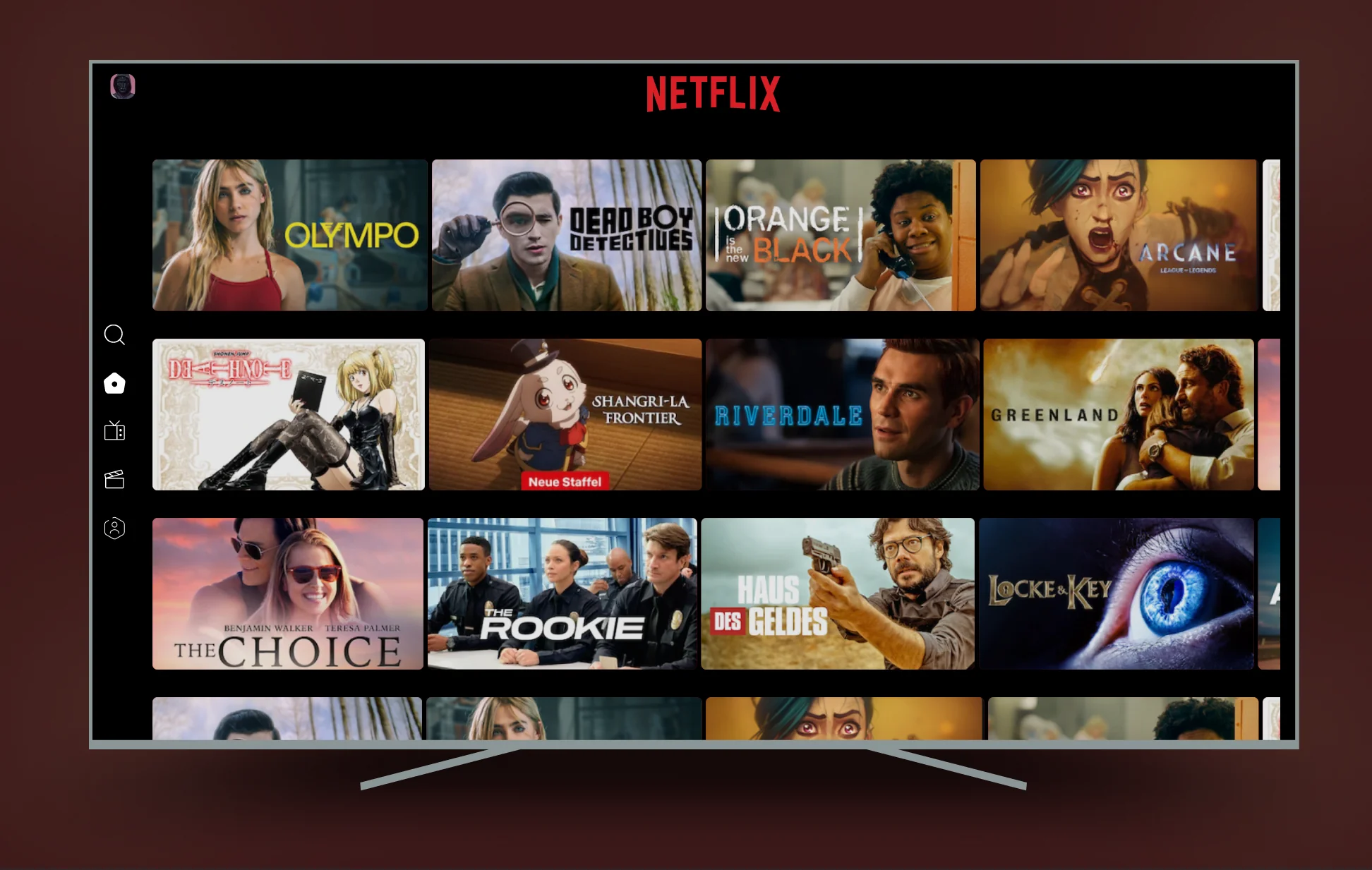 Netflix TV Navigation Redesign