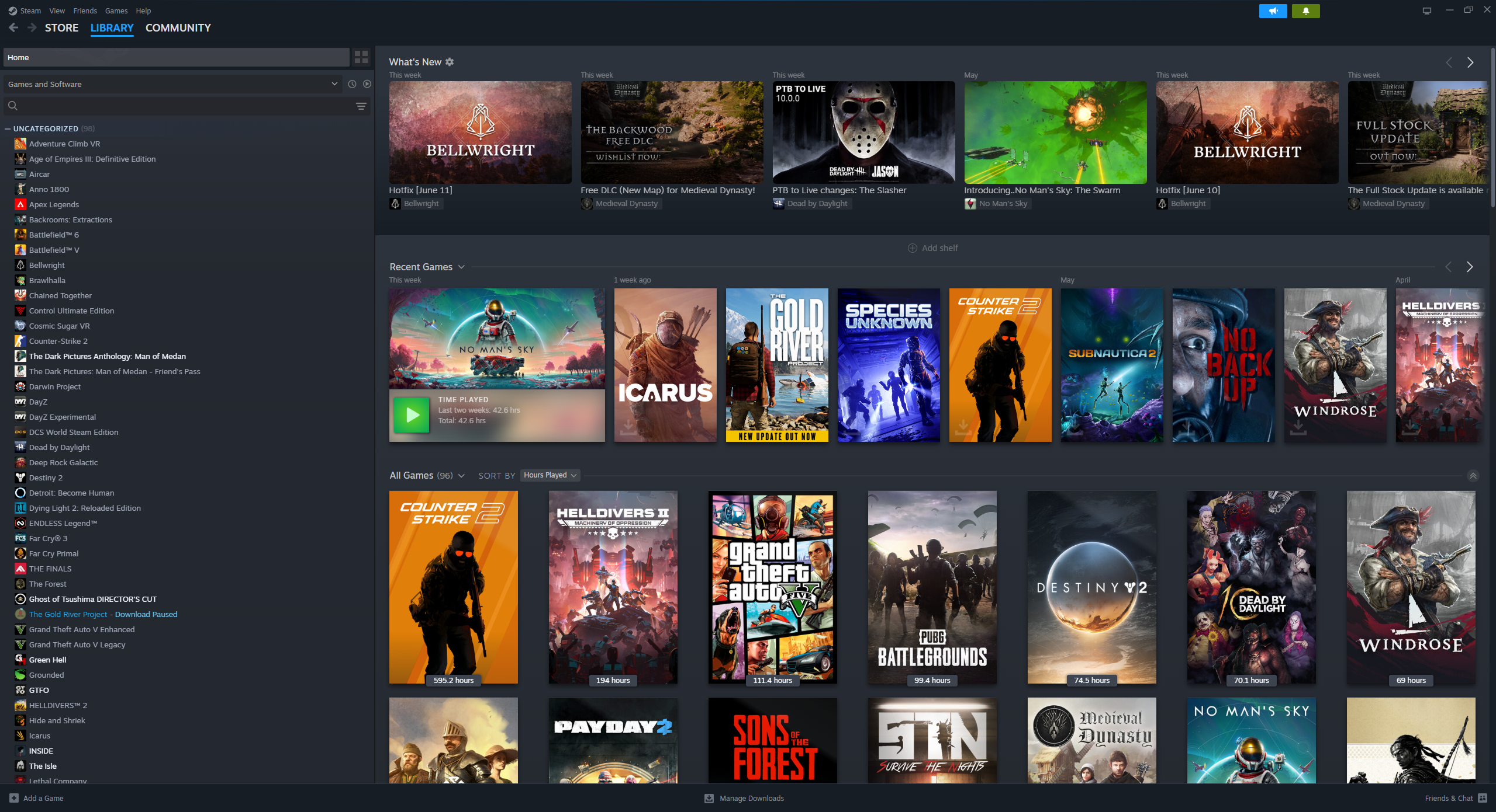 Steam Library — original