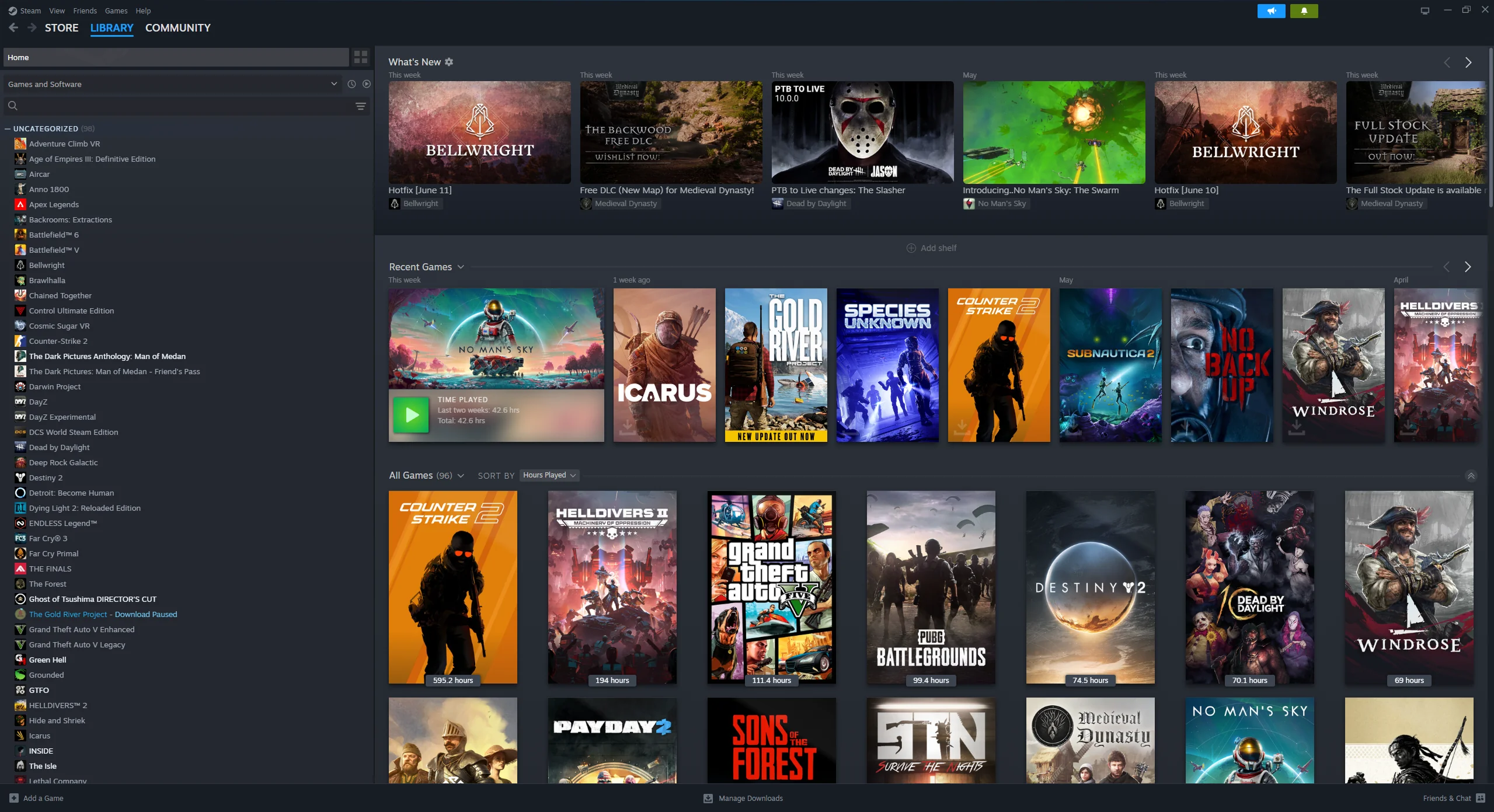 Steam Library — original