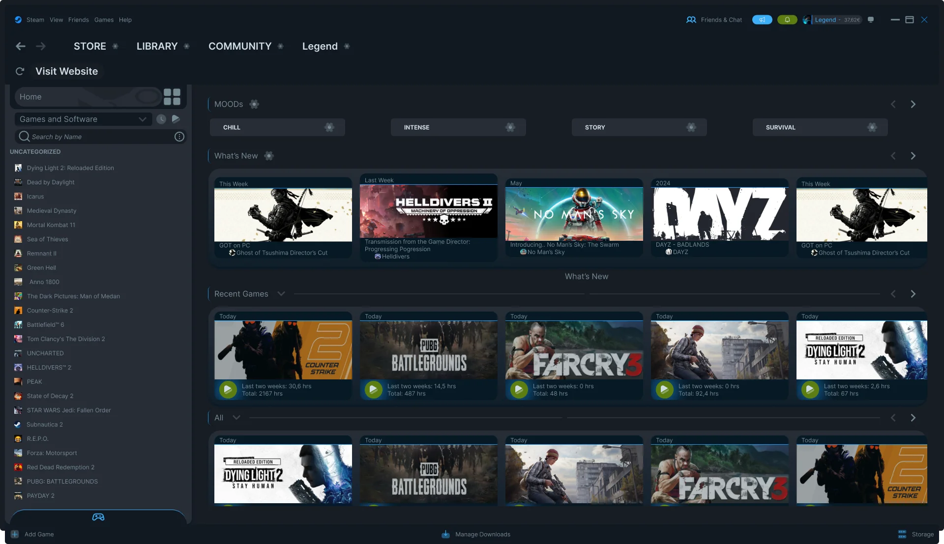 Steam Library Redesign