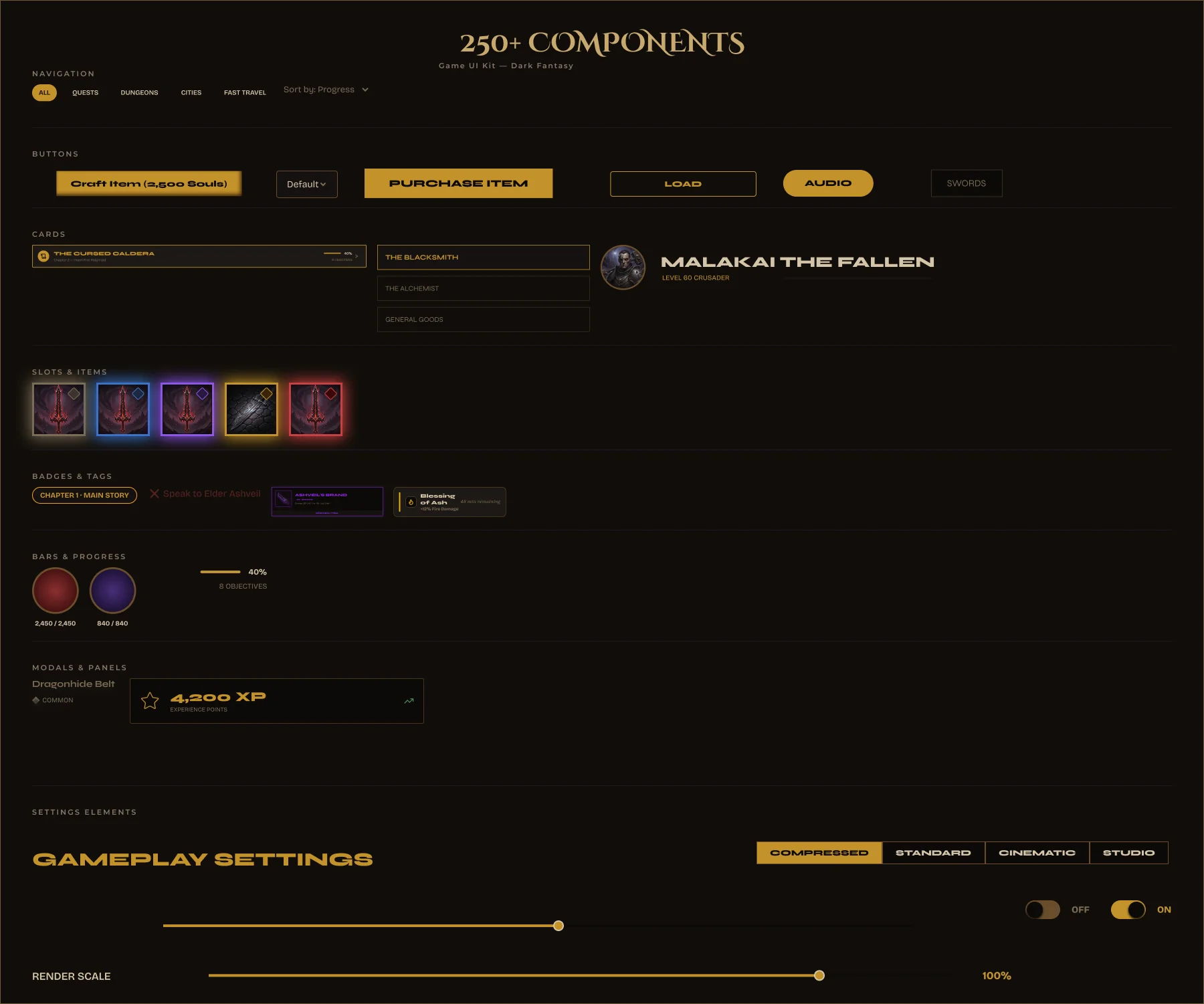 Valdüm — full component sheet