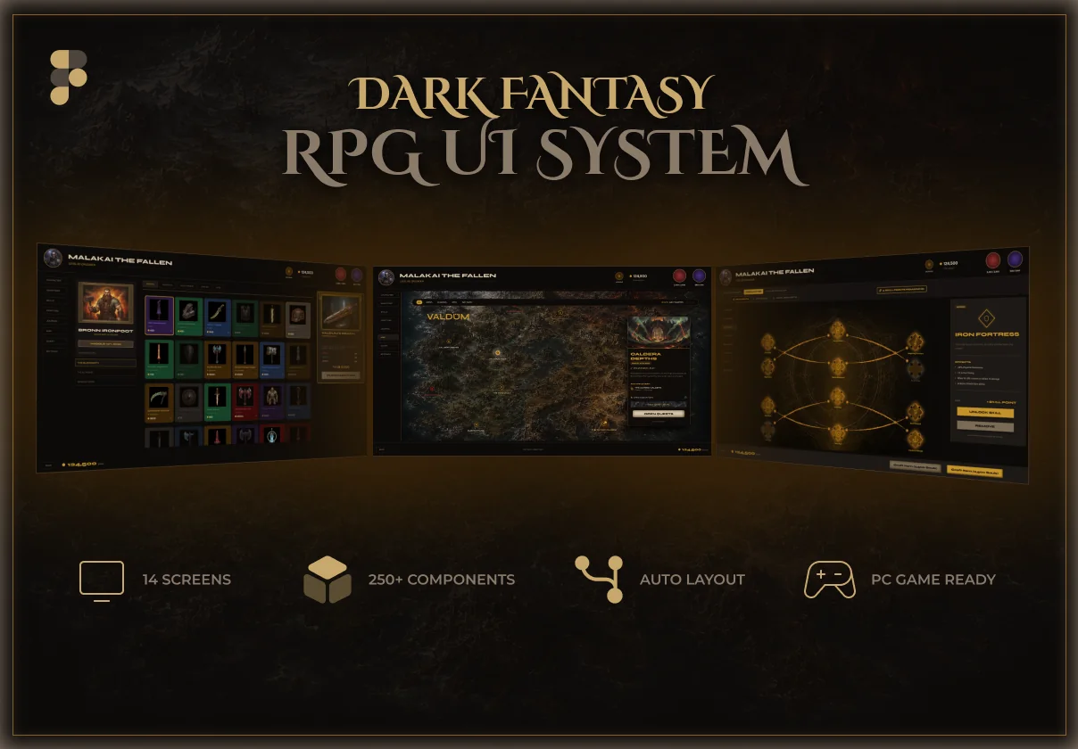 Valdüm — Dark Fantasy RPG UI System Complete